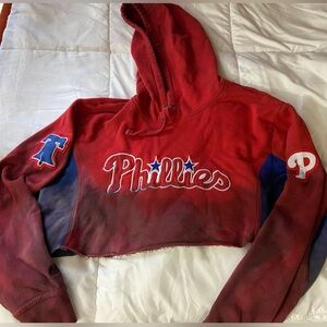 Majestic Red and Blue Phillies Hoodie